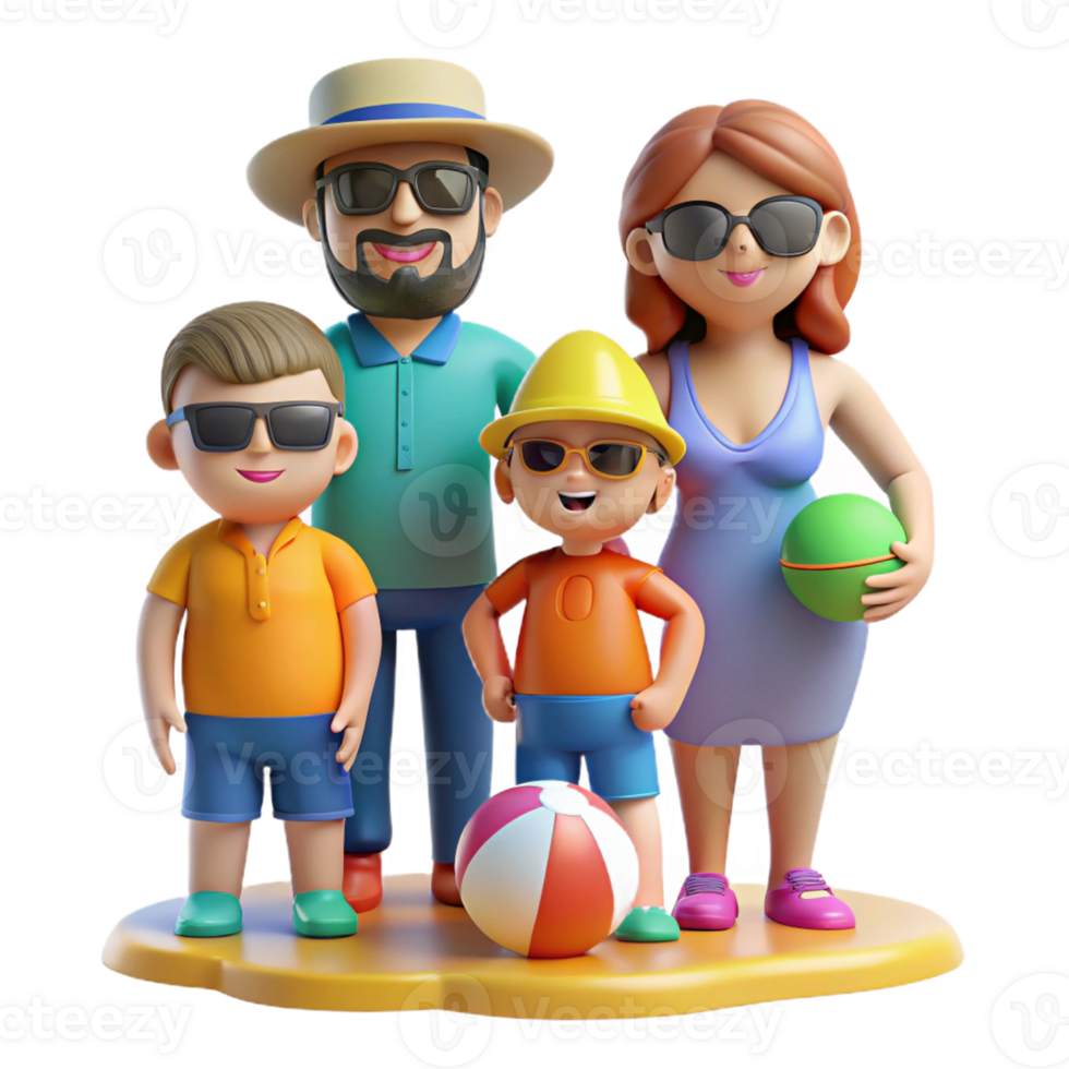 Happy Family Relaxing On Vacation png