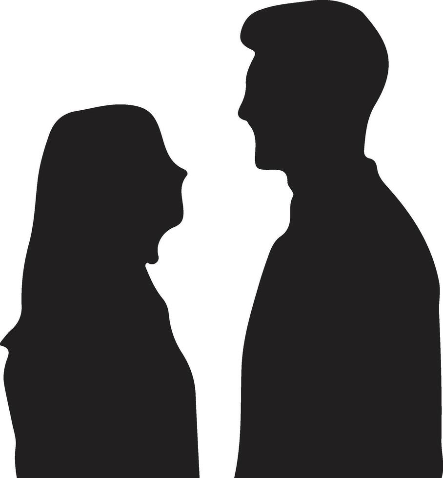 Silhouette of Romantic Couple vector