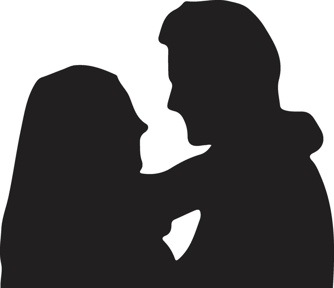 A boy is looking at a girl. vector