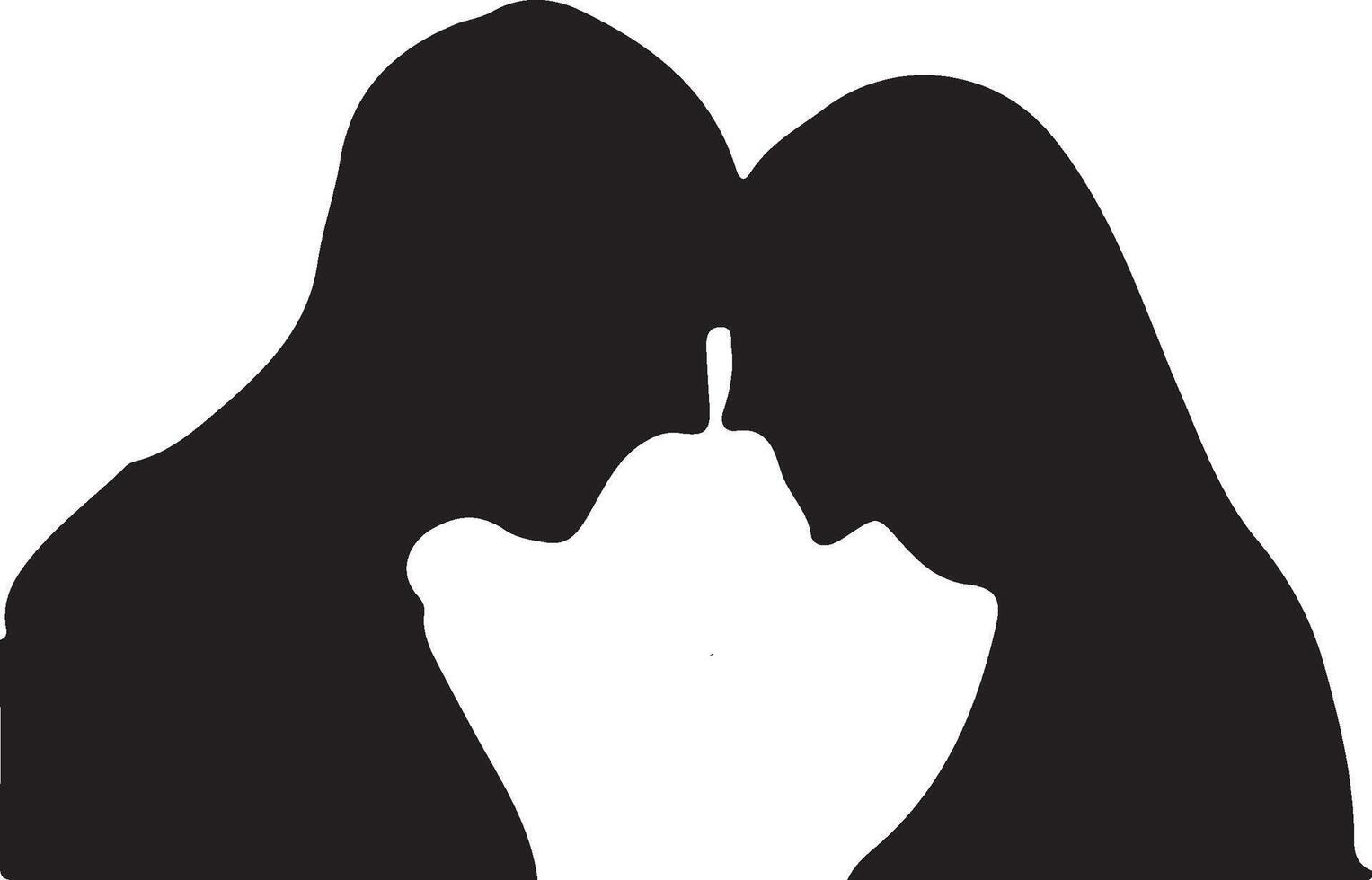 Silhouette of a Romantic Couple vector
