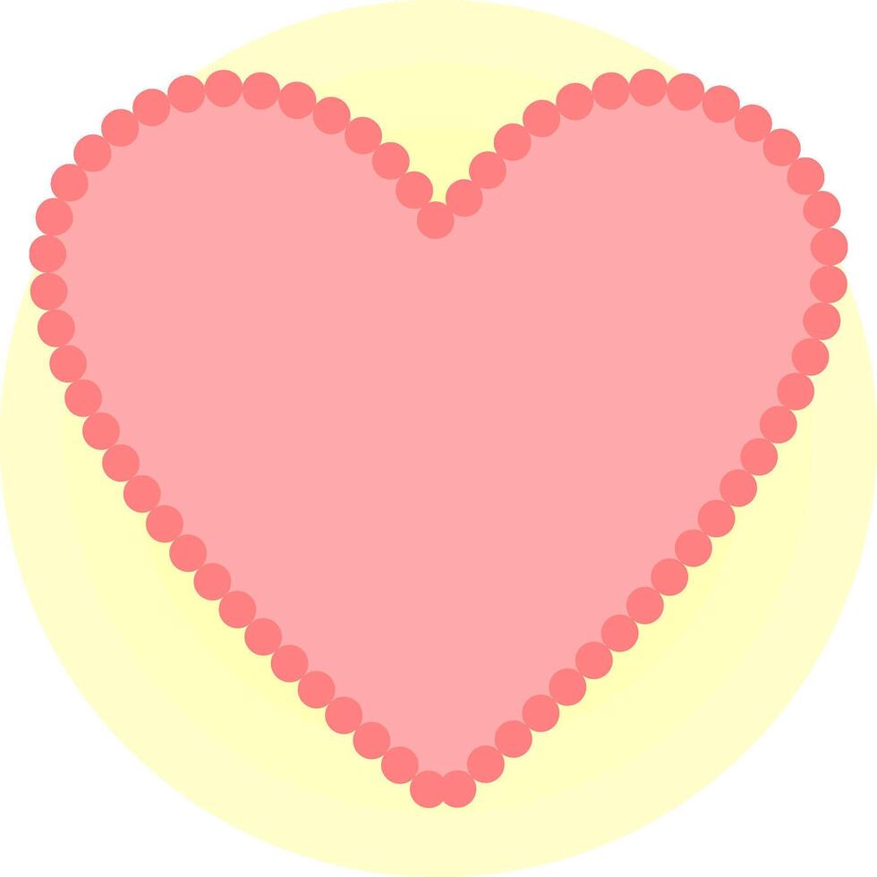 a heart shaped with pink dots on it vector