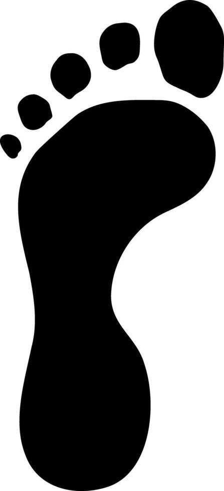 black foot print without background vector