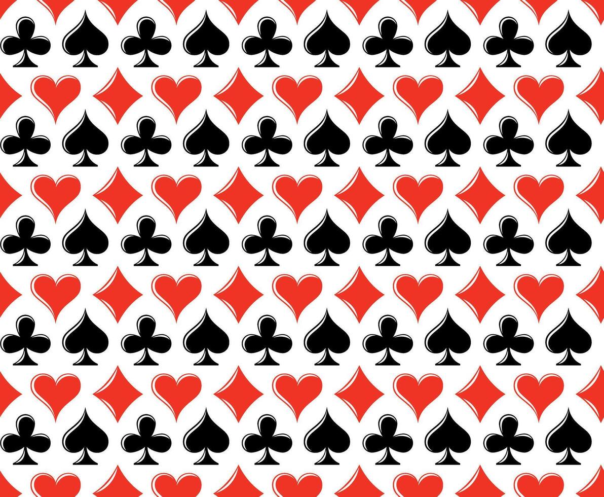 A background with symbols of playing cards. vector