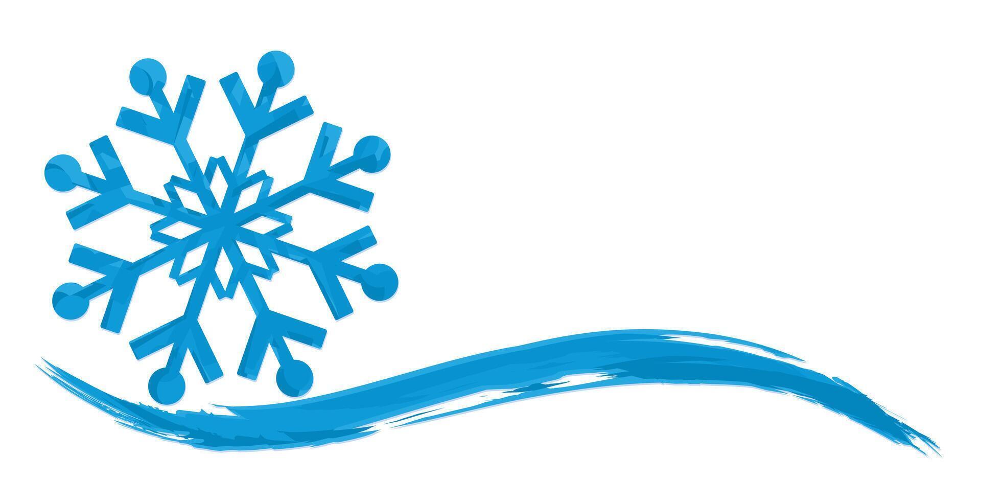 A logo of the stylized blue snowflake. vector