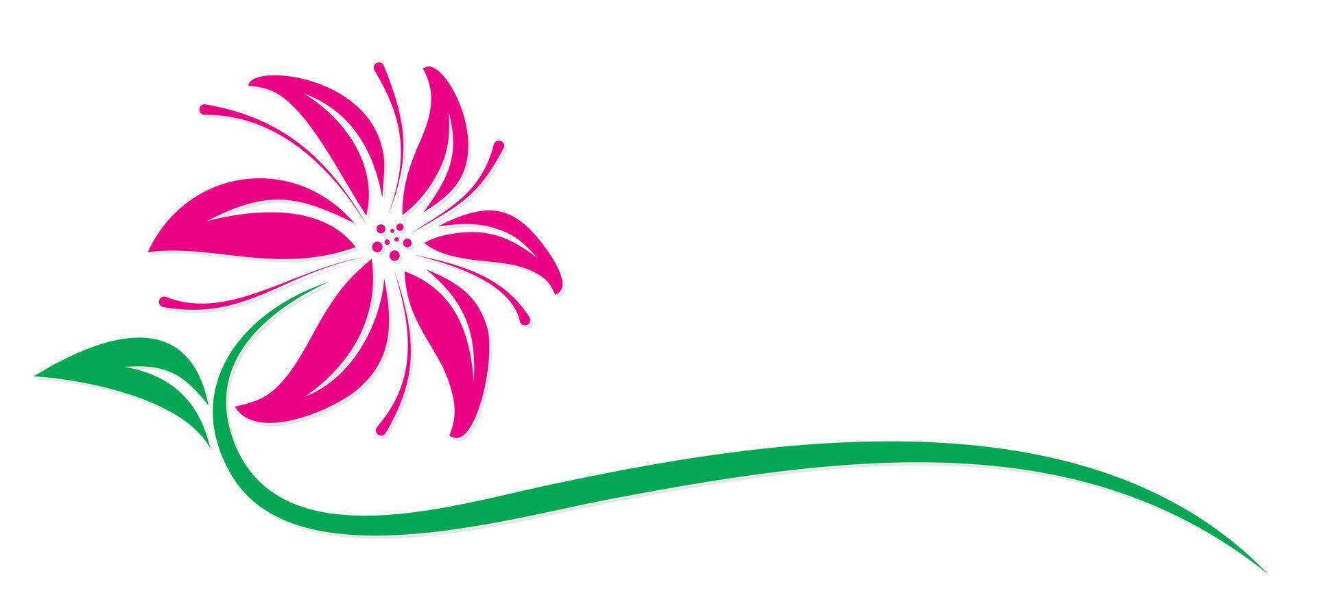 A logo of the stylized violet lily. vector