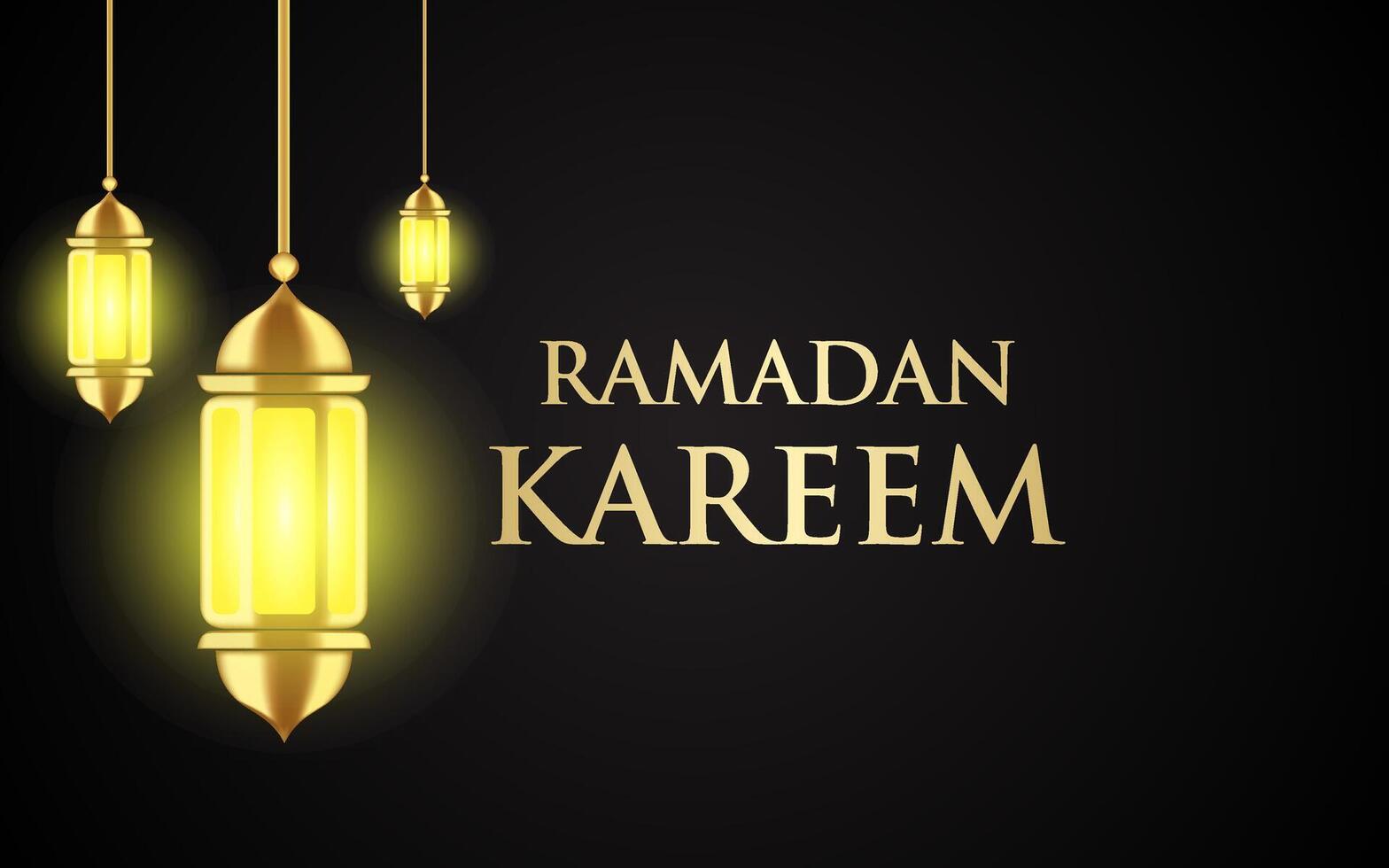 Arabic vintage decorative hanging lamp design. Decoration lamp lantern, horizontal banner, poster template, Background vector
