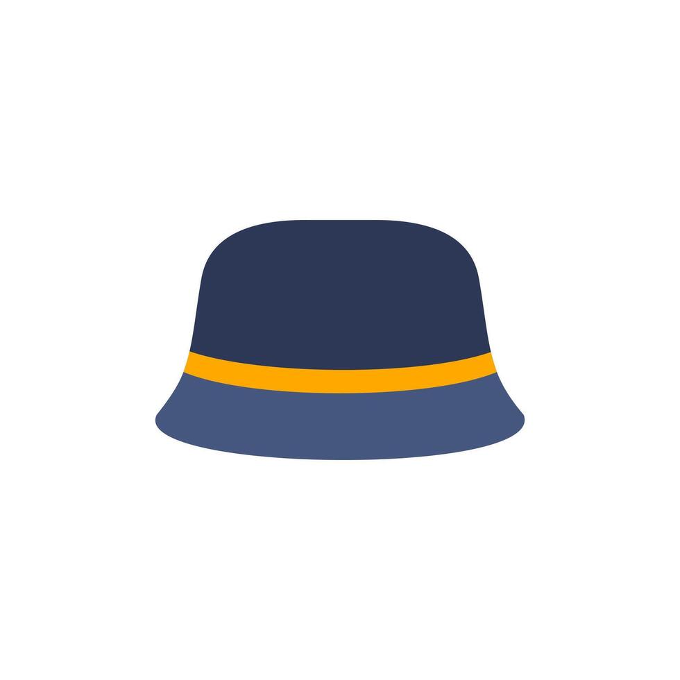 Hat with a blue and yellow stripe vector