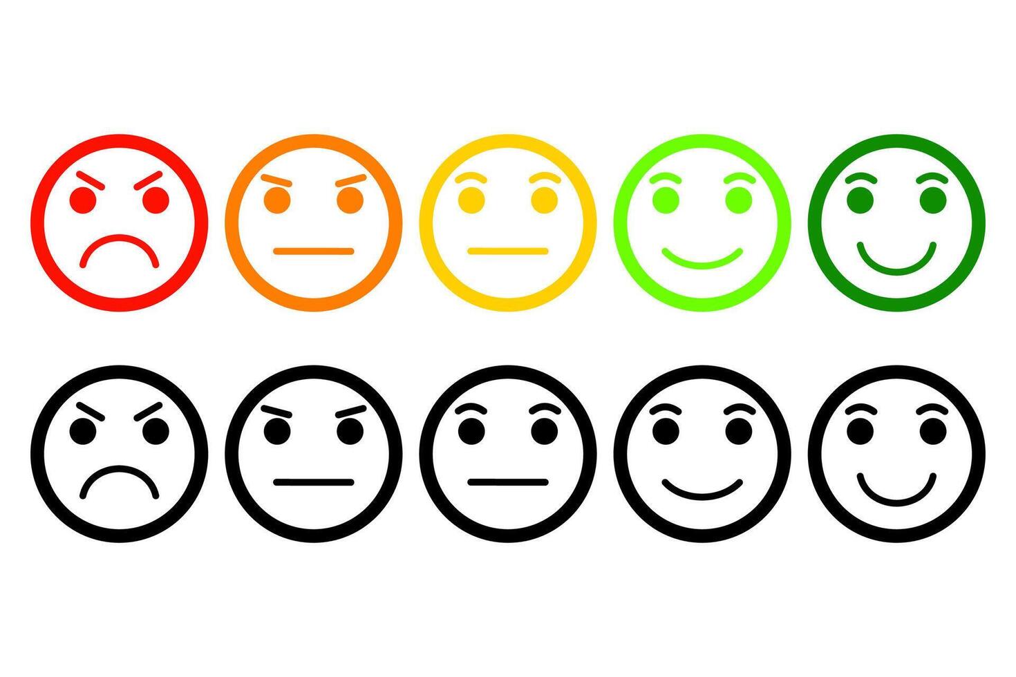 Emoji icon emotional face illustration. vector