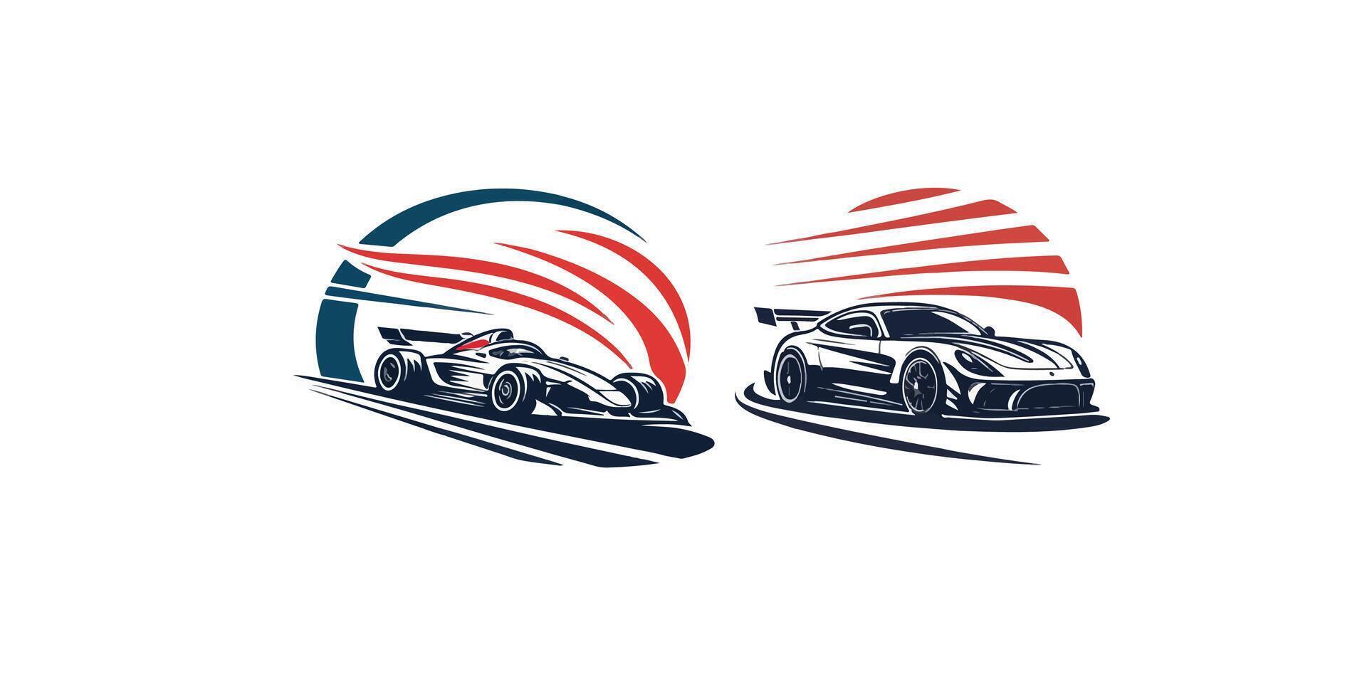 Print Race car symbol logo template vector