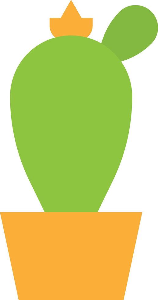 Minimalist Cactus Illustration in a Pot vector