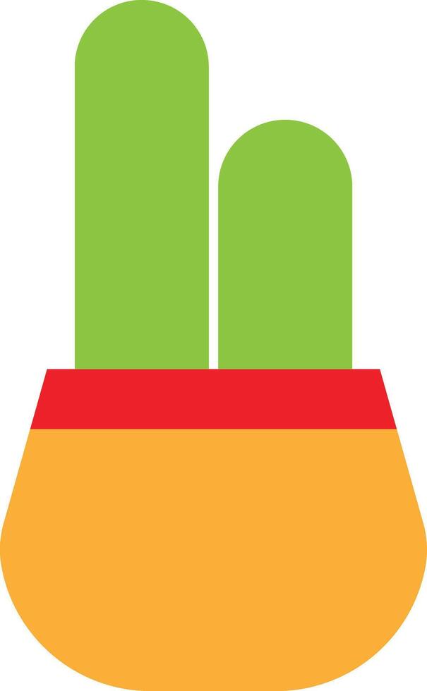 Simple Cactus Illustration in a Pot vector