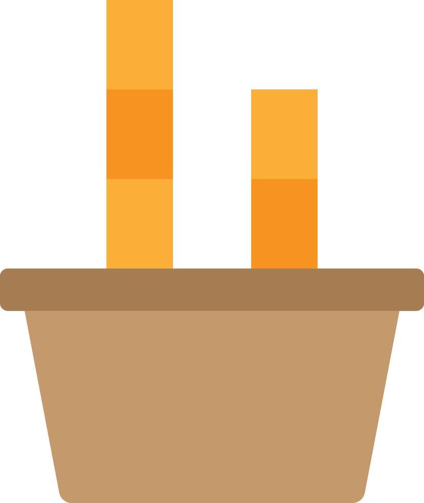 Illustration of a Basket with Sticks vector