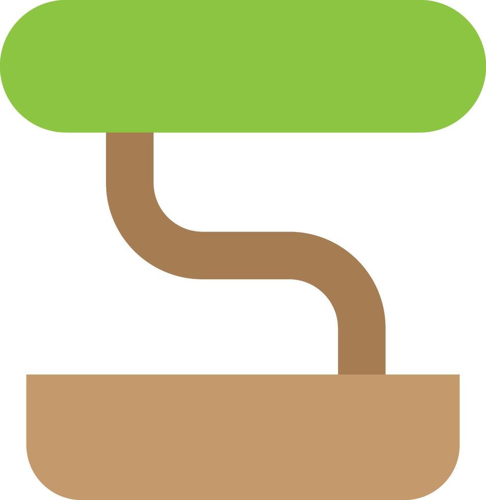 Simple Bonsai Tree Graphic vector