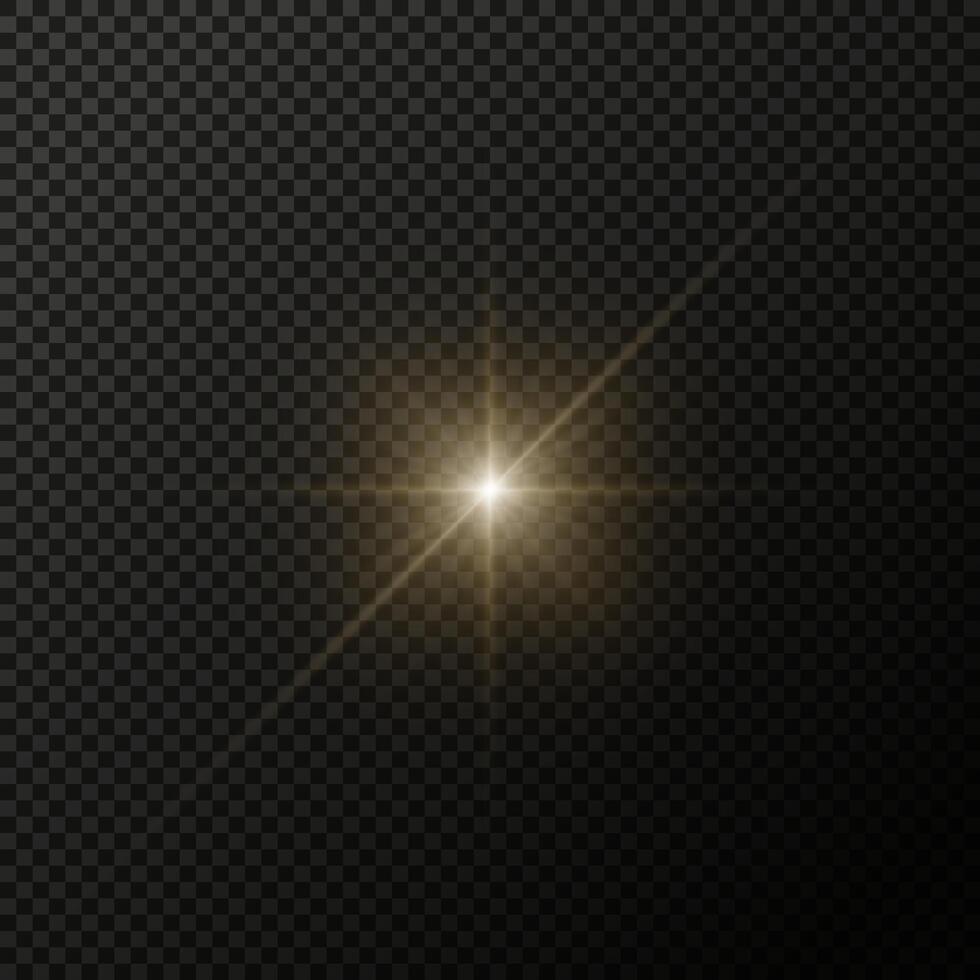 Star light effect isolated vector