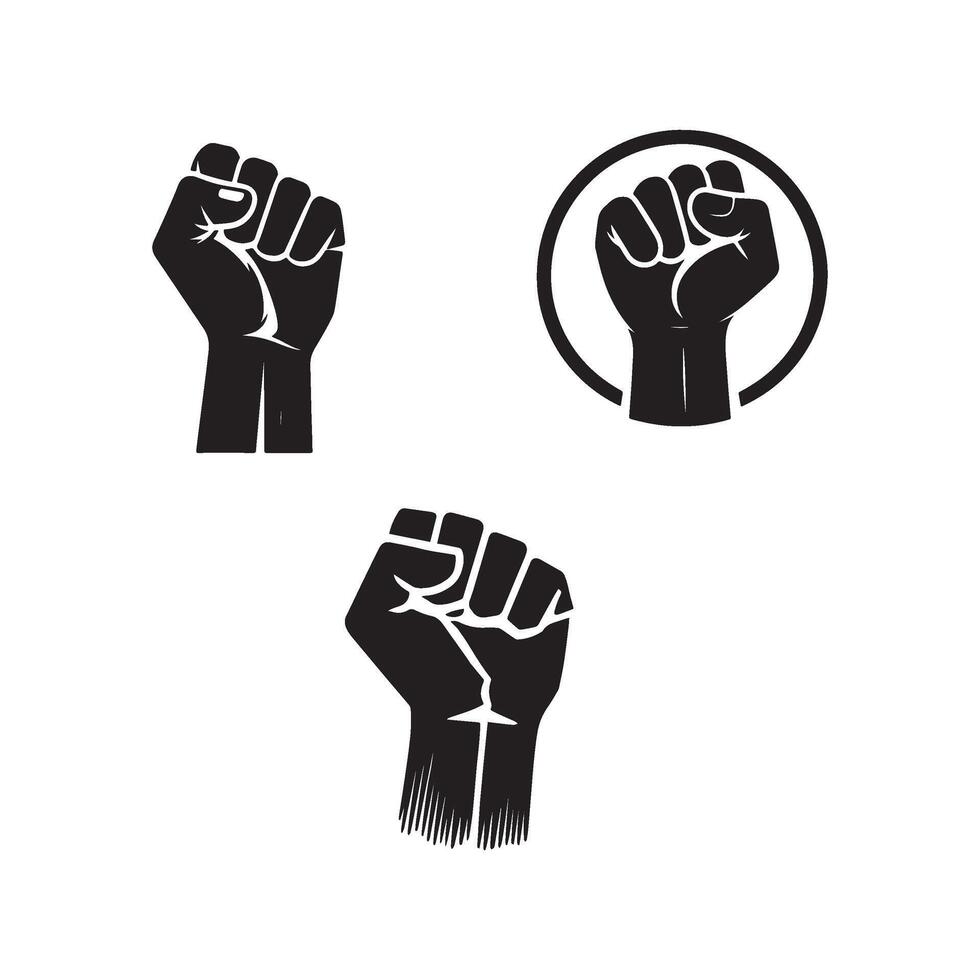 set of fist icons vector