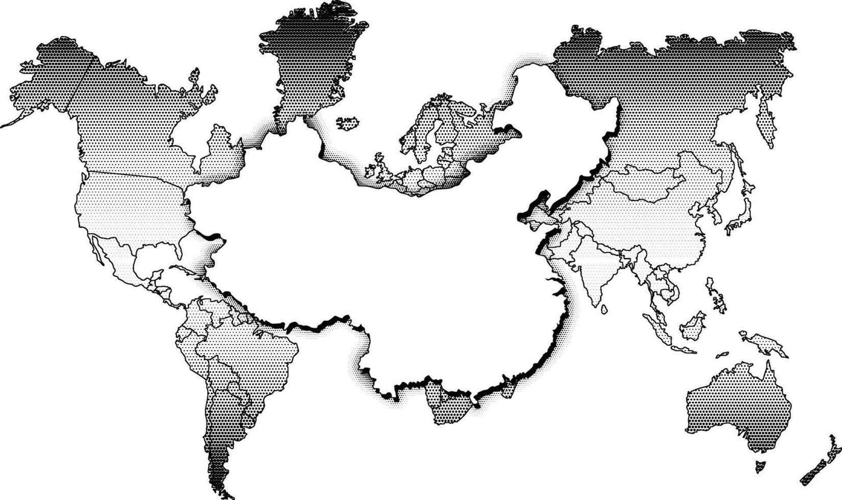 World Mad depicting - China vector