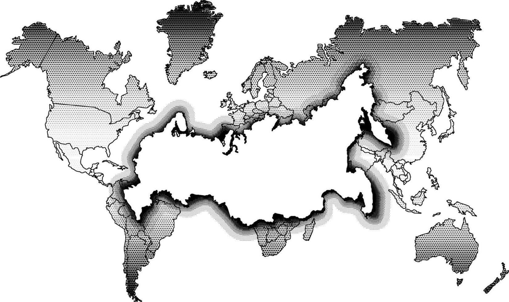 World Mad depicting - Russia vector