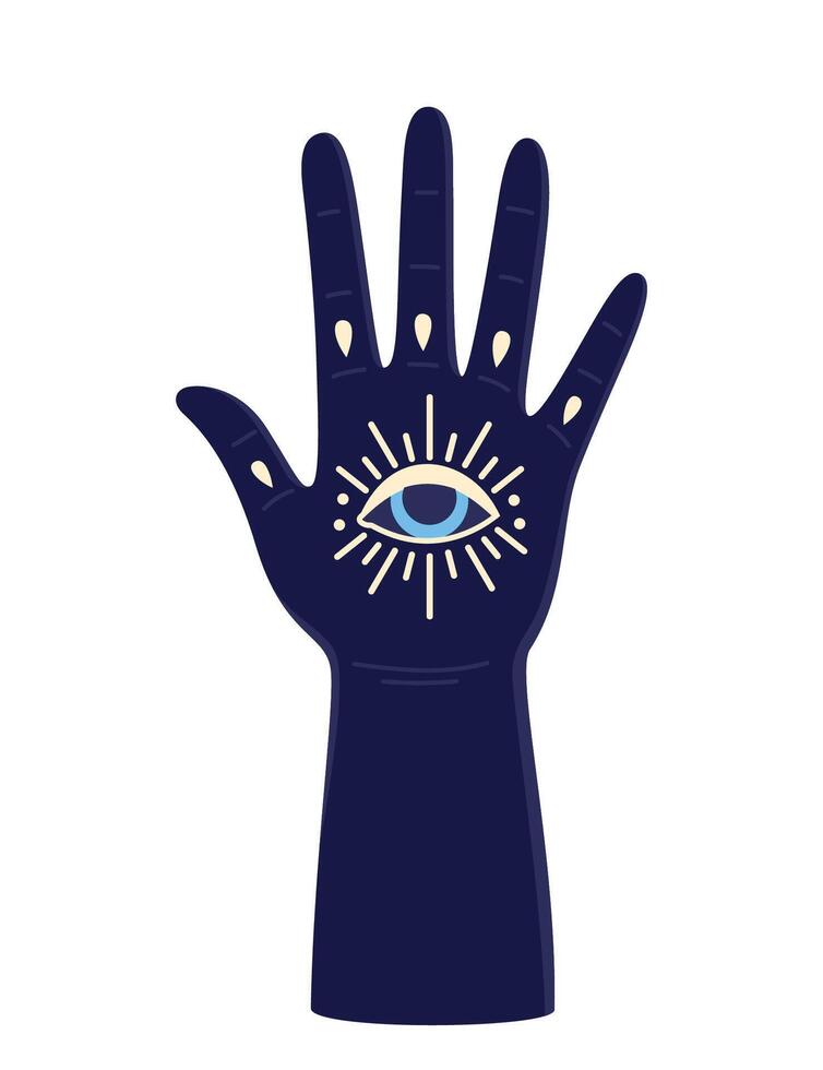 Evil eyes. Evil eye, Hamsa, Hand of Fatima, Eye of Providence. illustration. vector