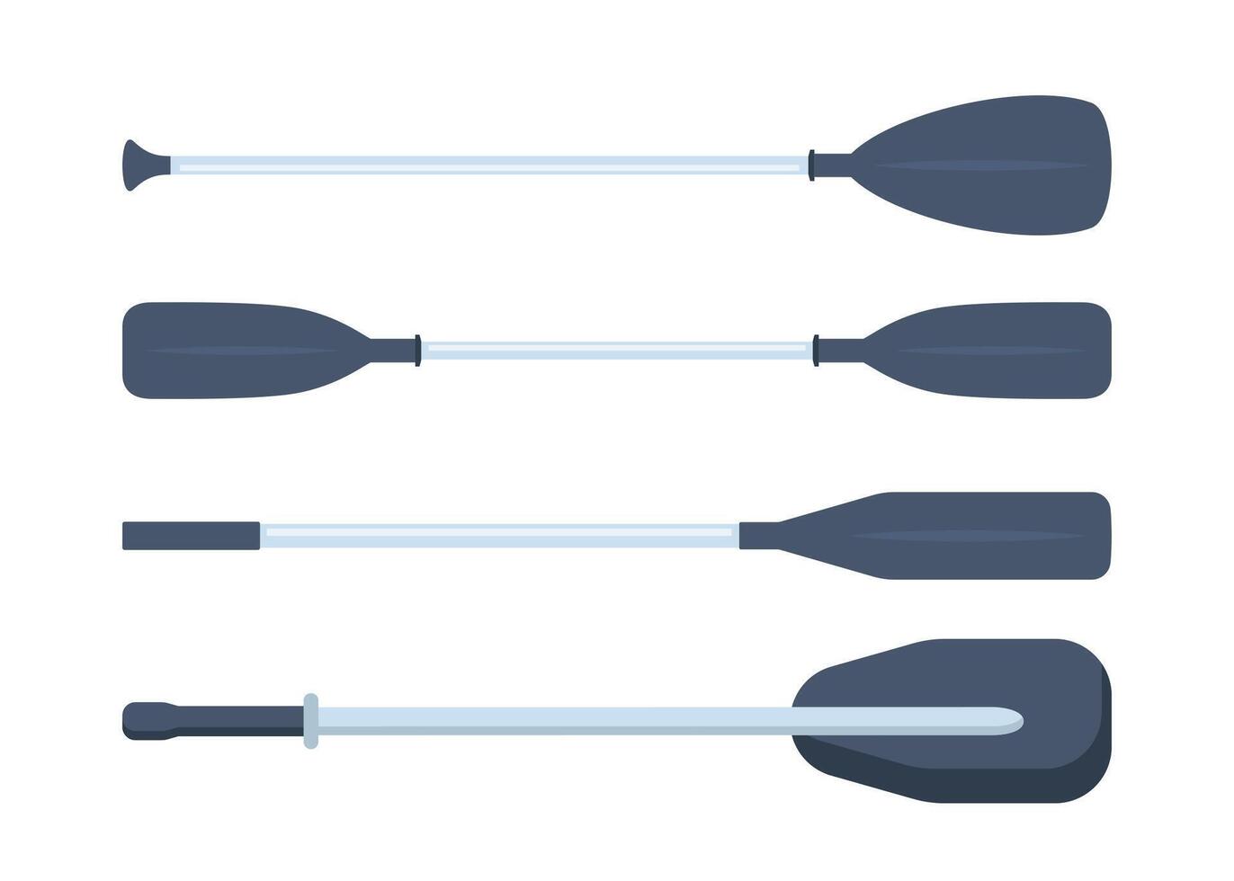 Paddles for kayak, sup board, rubber boat. Oars set isolated on a white background. illustration. vector