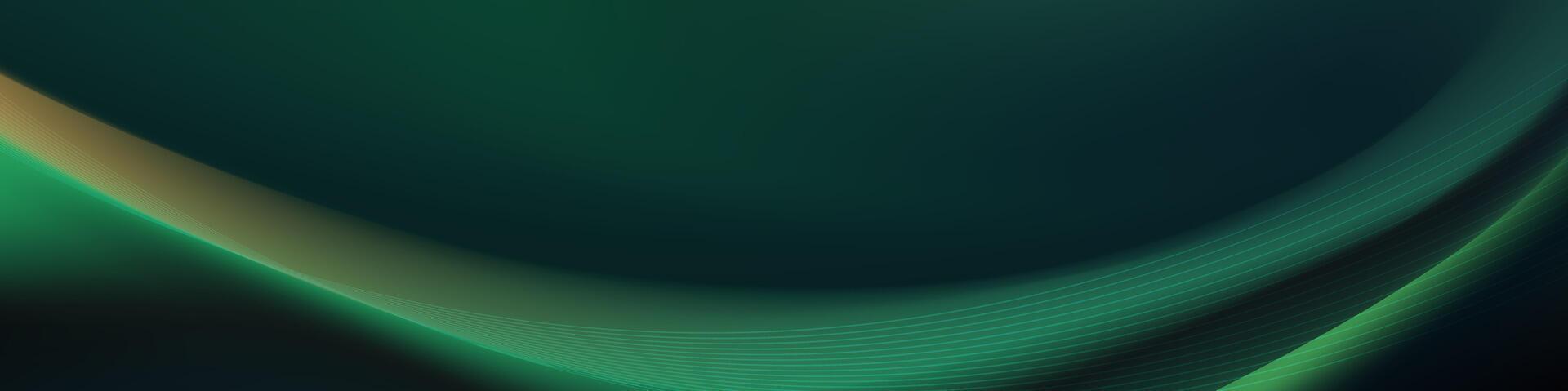 Abstract flowing background with a green and gold gradient vector