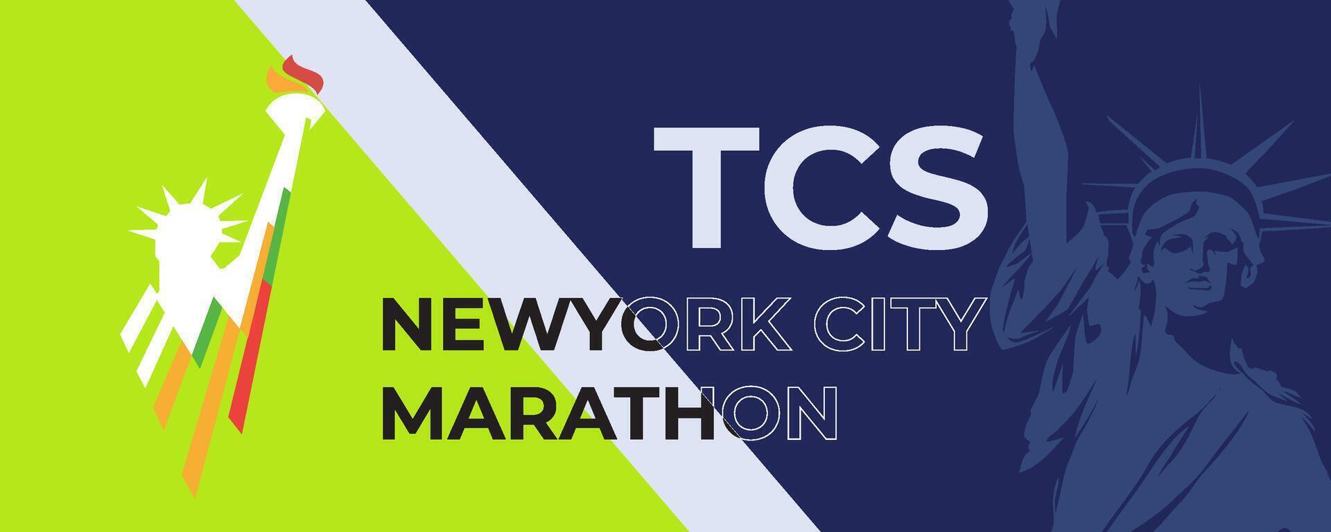 Design themed of marathon and running in New York City, specifically Brooklyn. This will be used for a sports banner, poster, print material, and flyers. vector
