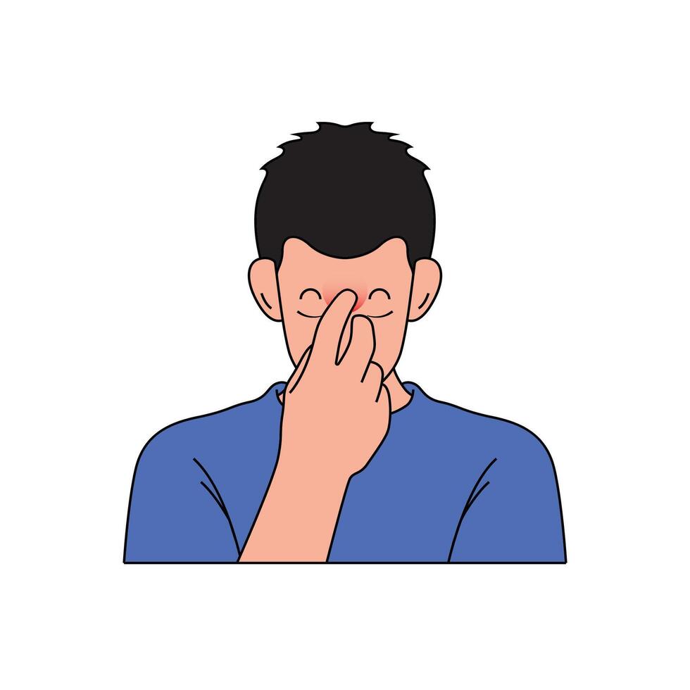 a man who has a headache vector