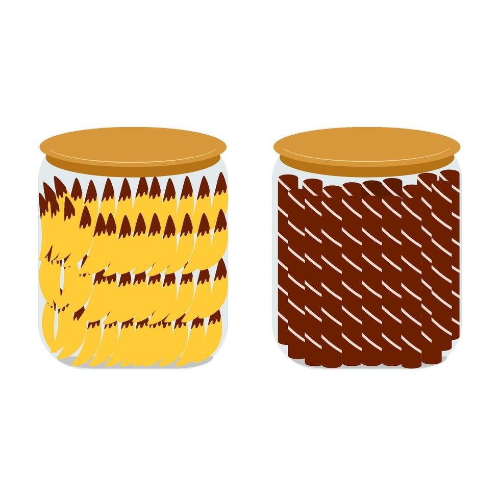 snack in jar vector
