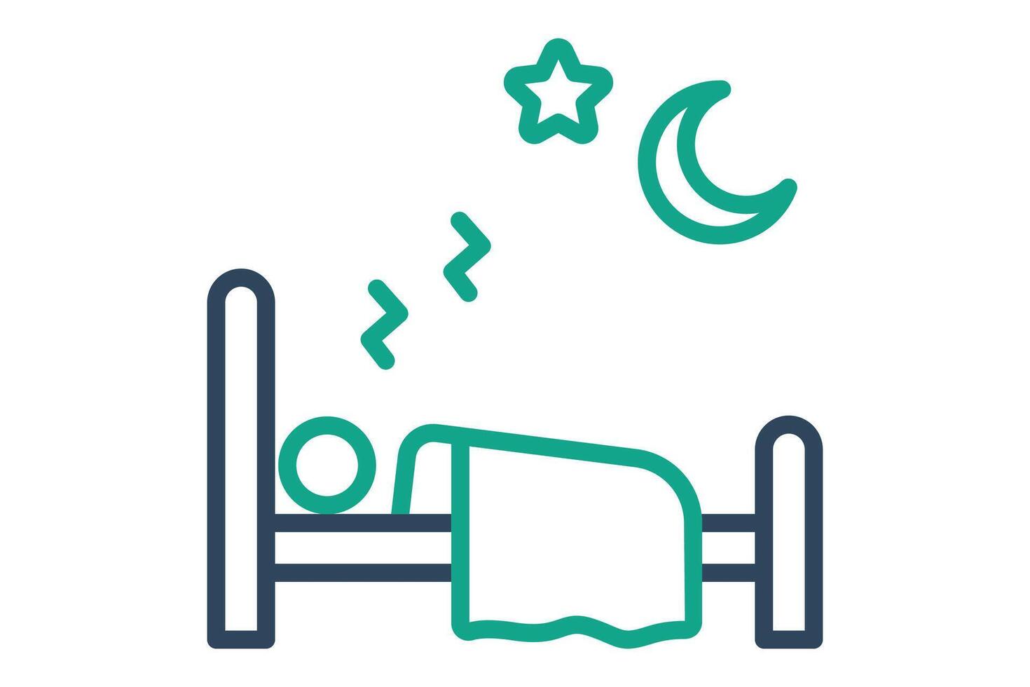 Sleep icon. line icon style. icon related to time and date. time elements illustration vector
