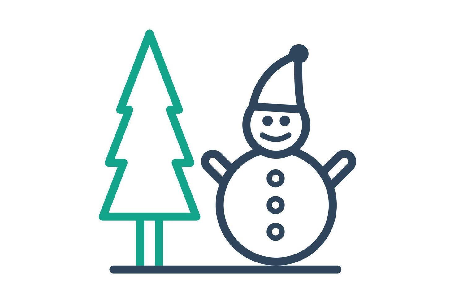 Winter icon. line icon style. icon related to holiday, time and date. time elements illustration vector