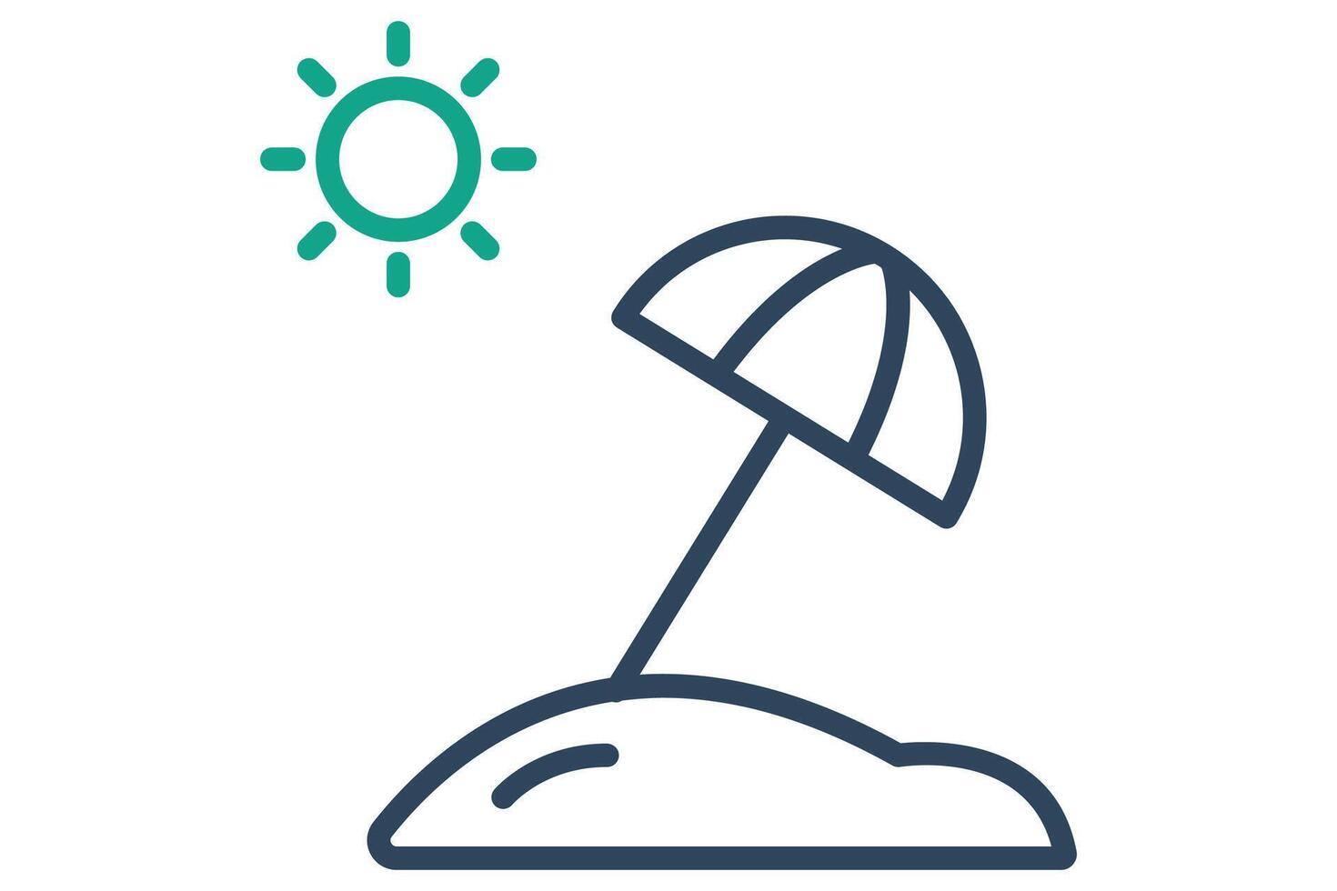 Summer icon. line icon style. icon related to holiday, time and date. time elements illustration vector