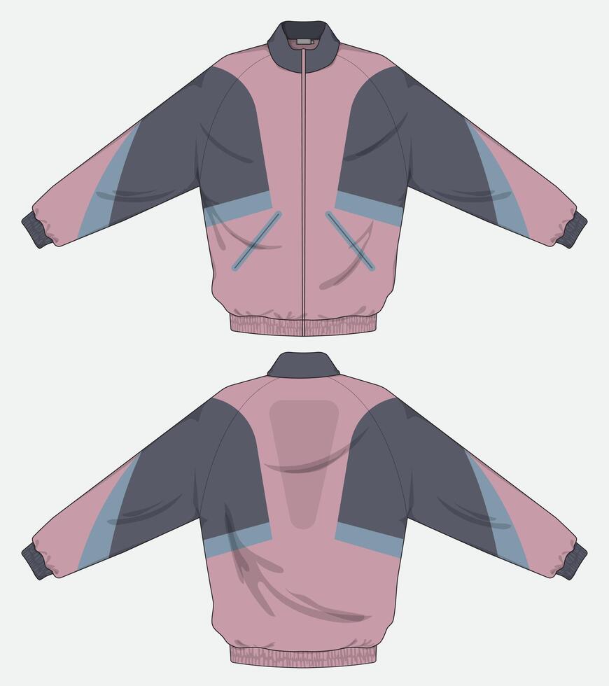 dull color jacket template design vector
