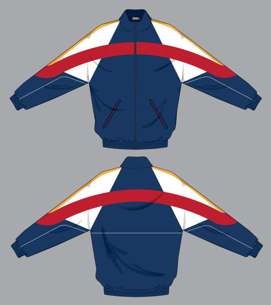 pullover jacket design template vector