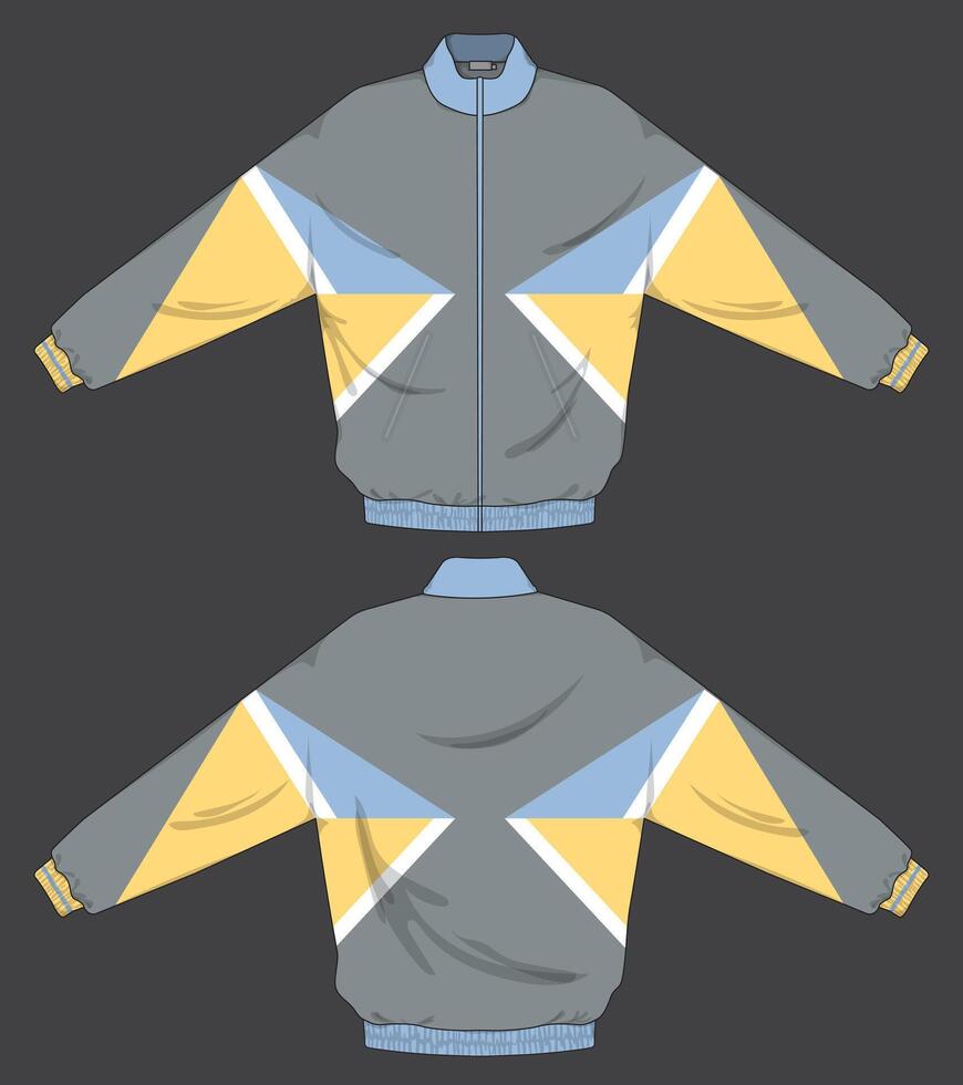 Gray color jacket design template vector
