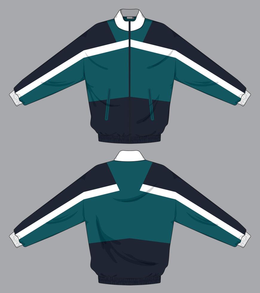 track varsity apparel jacket template vector