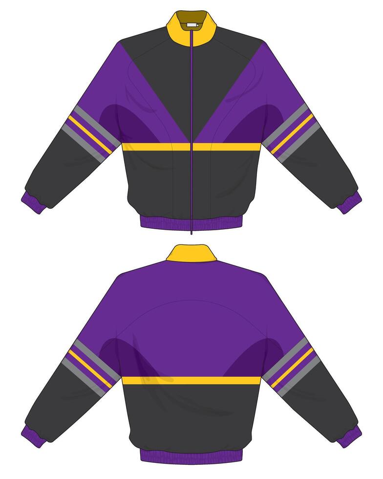 jacket back and front view template mock up vector
