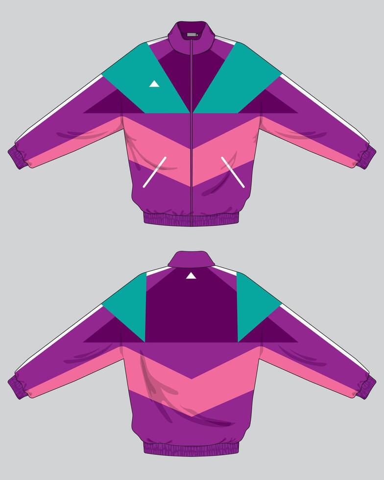 modern colorful jacket design template vector