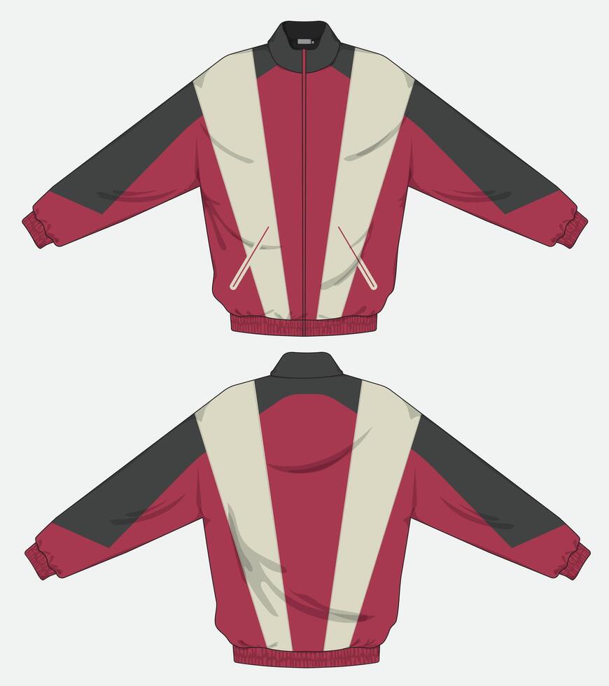 windbreaker jacket design template vector