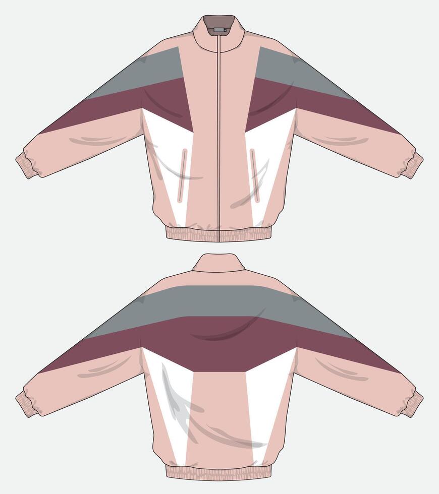 Jacket design template with vintage vibe look vector