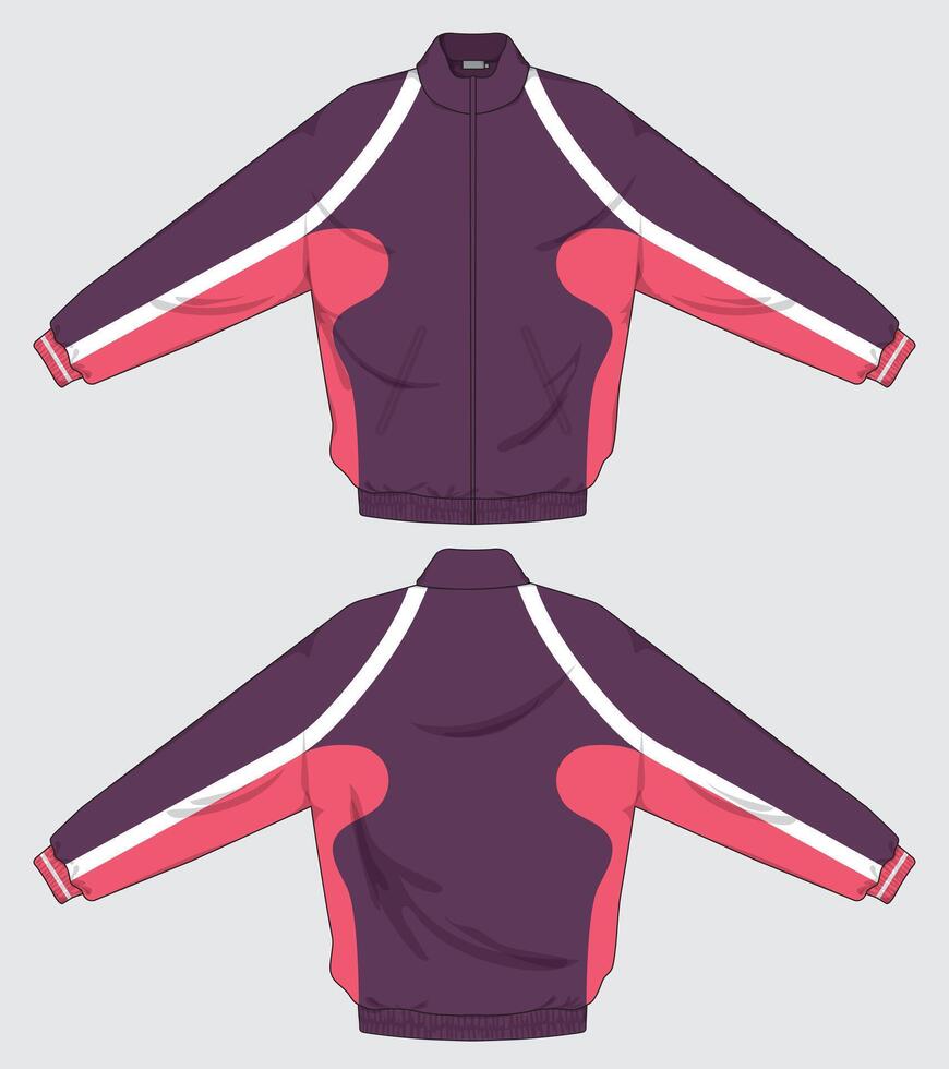 Jacket design with color suited for ladies vector