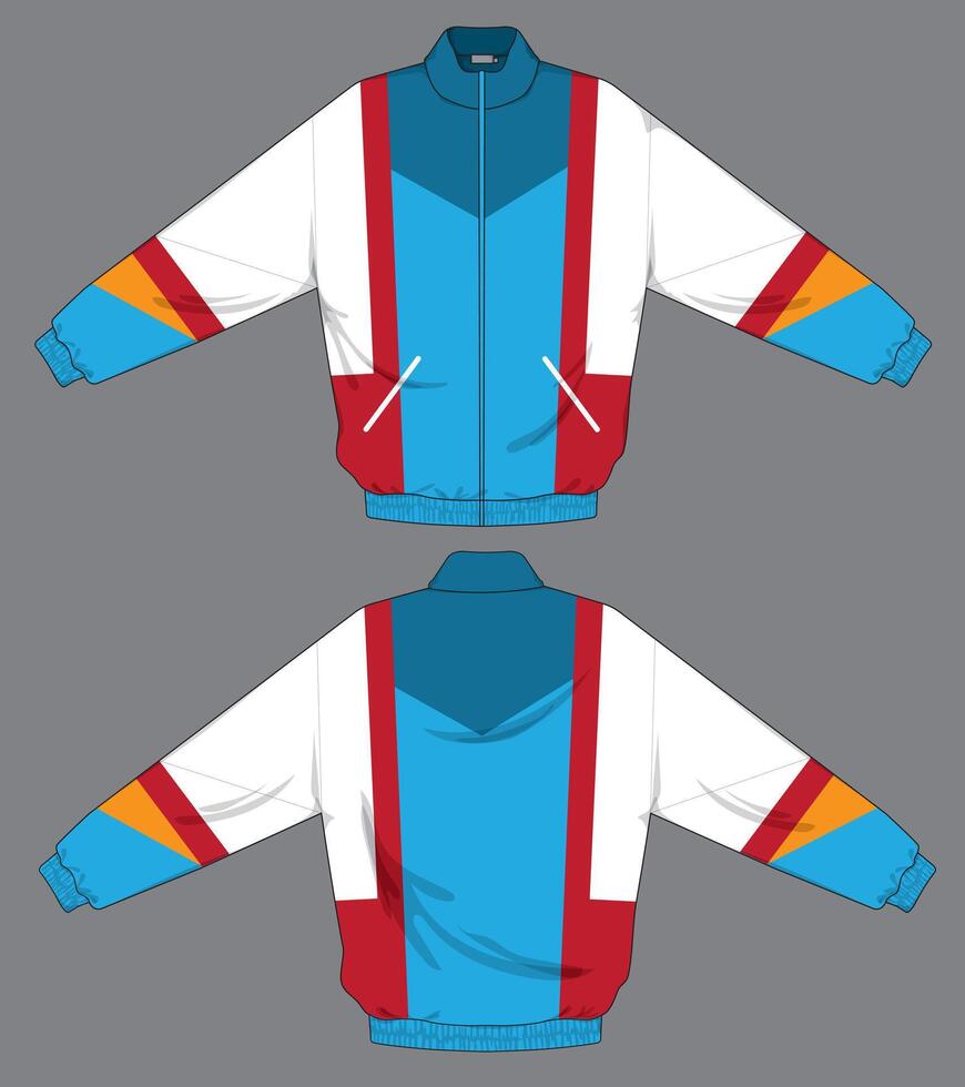 varsity jacket design template vector