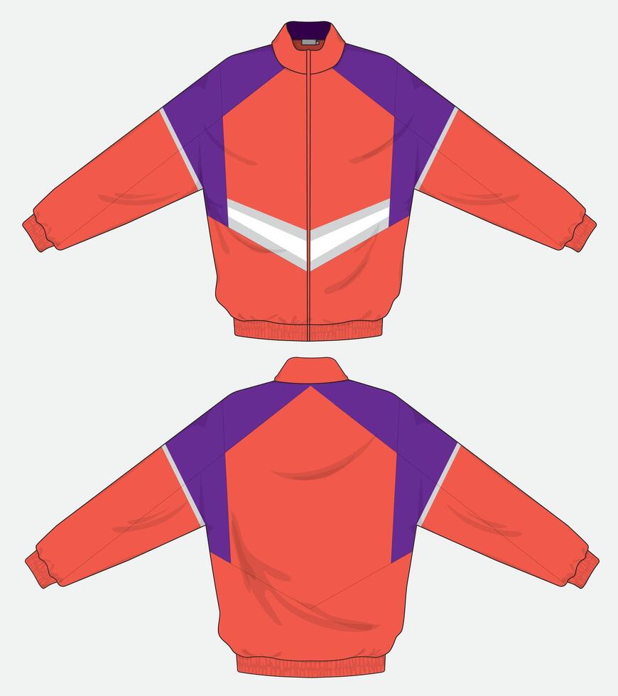 orange color jacket design template vector