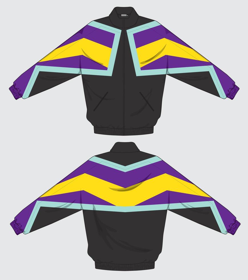 unique jacket design template different view vector