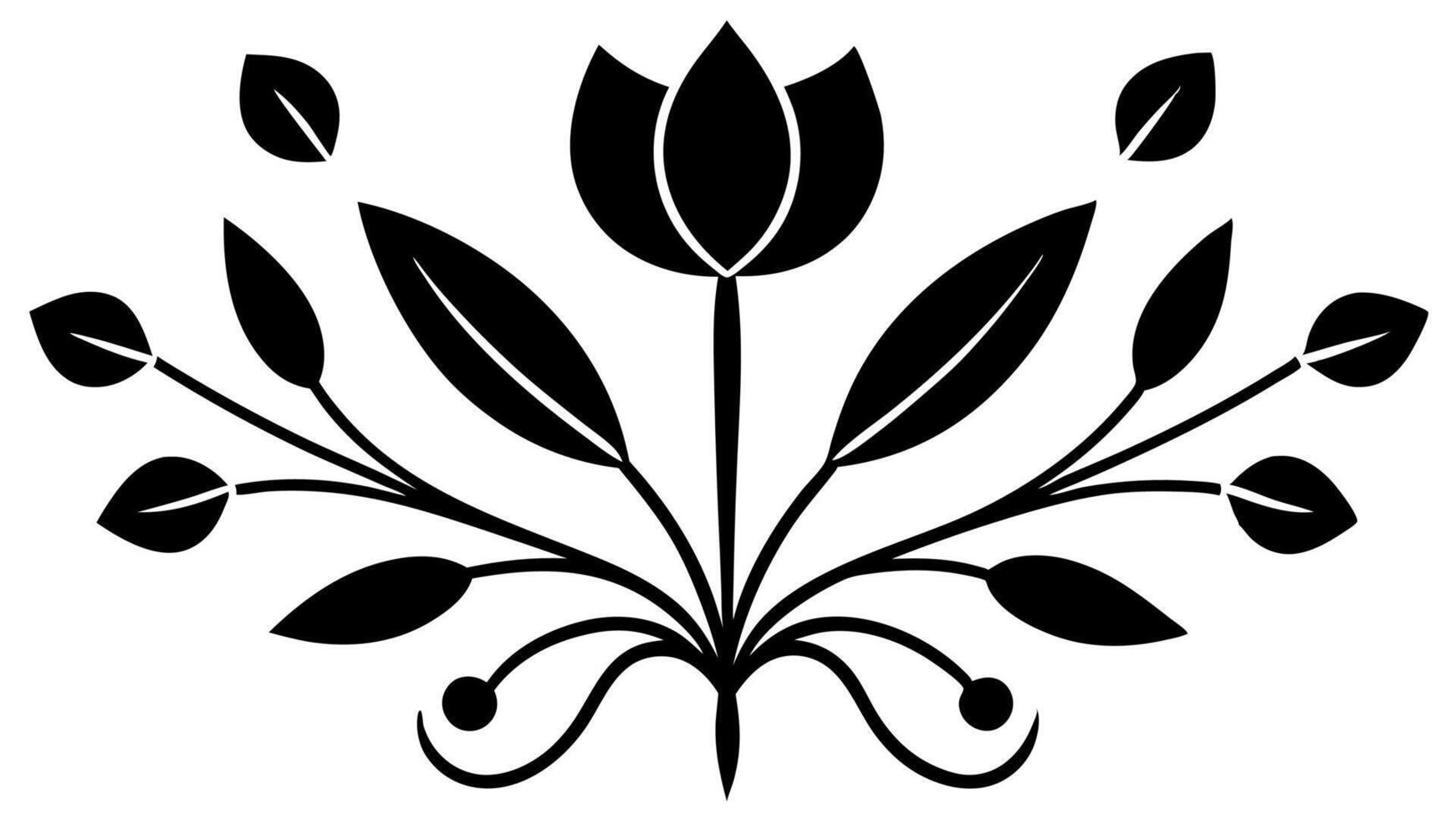 Minimalist floral ornament art perfect for designs vector