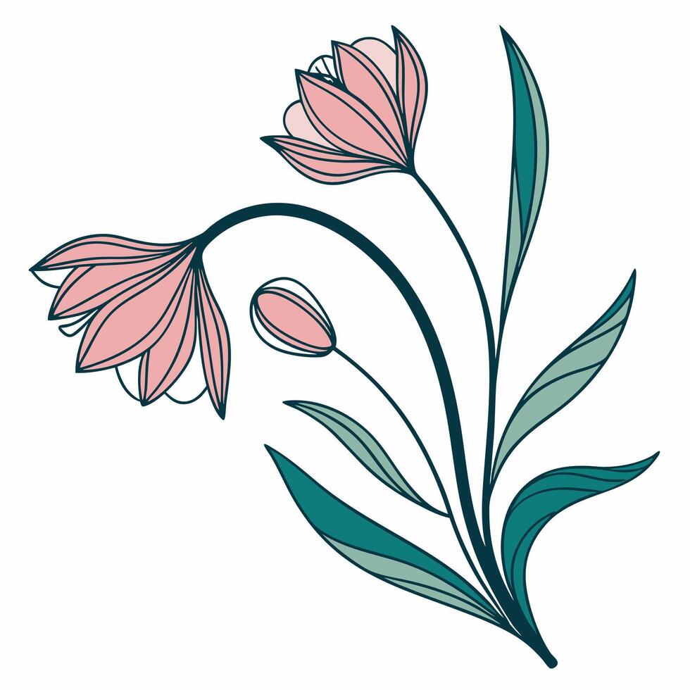 Minimalist illustration featuring a clean and modern abstract design vector