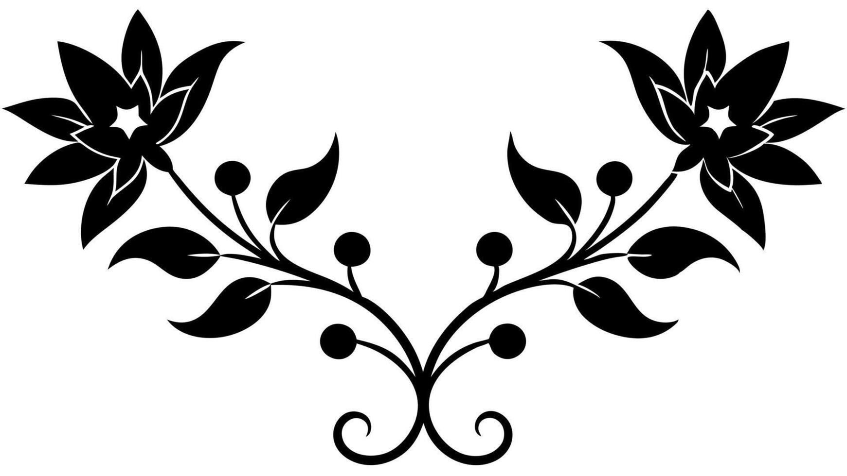Elegant floral heading design ideal for unique decorations vector