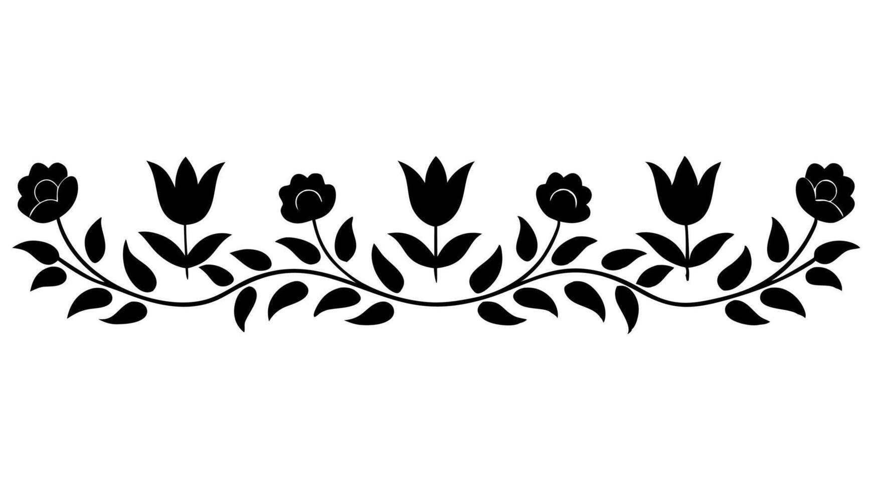 Beautiful floral border design with natural appeal vector