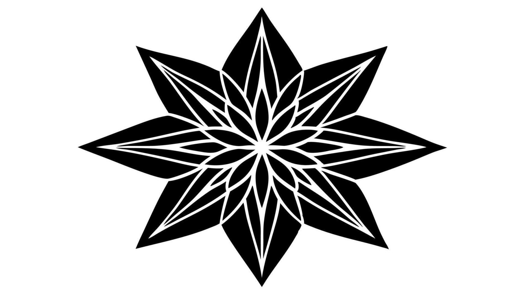 Decorative mandala art featuring detailed floral vector