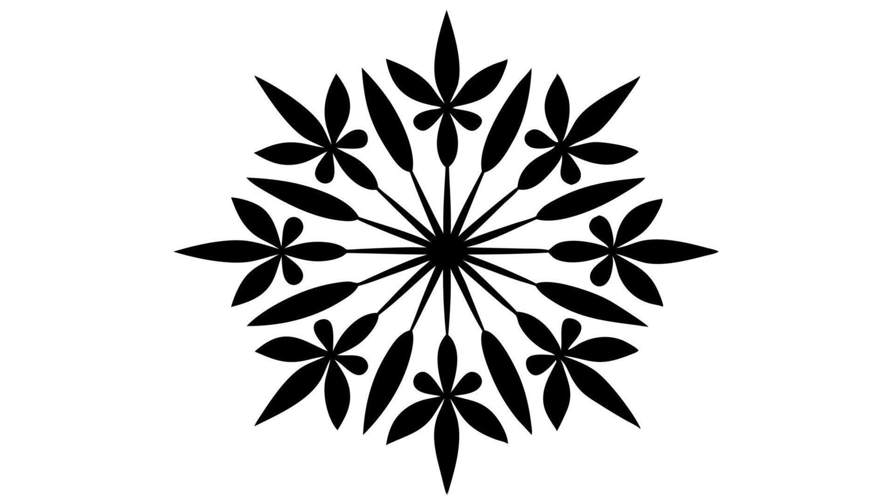 Elegant floral mandala illustration with intricate vector