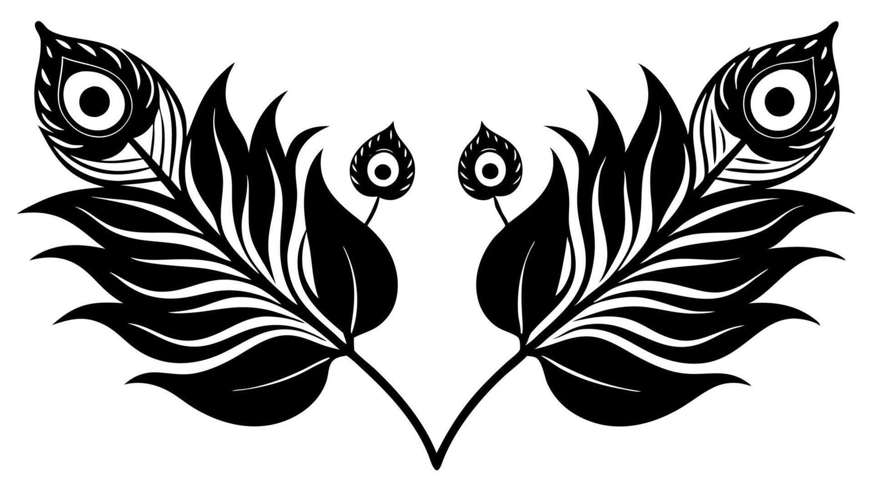 Minimalist flower silhouette art for decorative designs vector