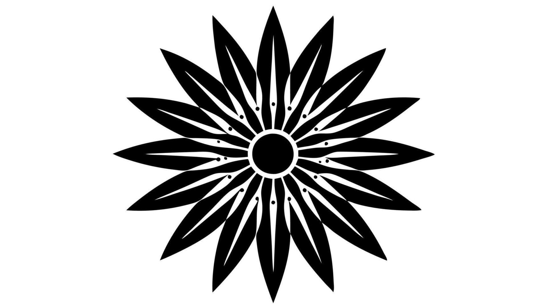 Floral silhouette mandala with stunning symmetrical patterns vector